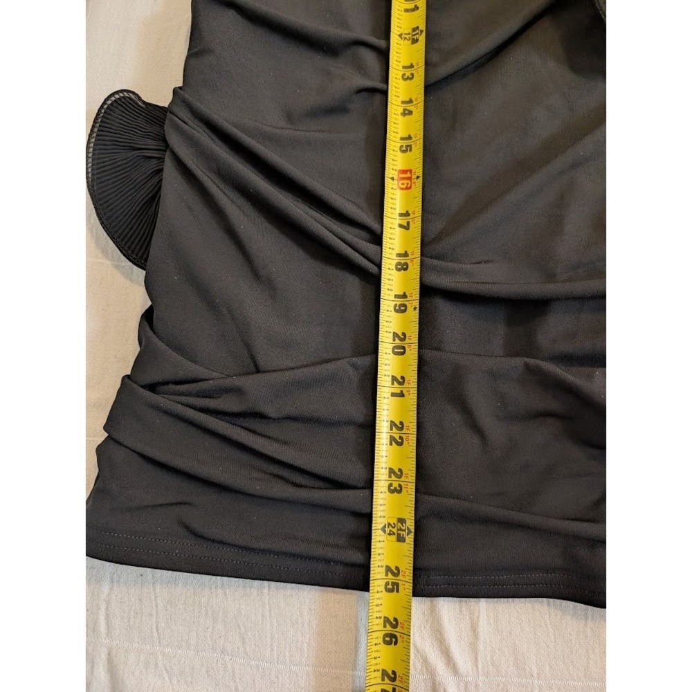 Lulus Black Strapless Dress Rosette Mini Dress Bodycon Party Cocktail‎ XL New - Picture 7 of 8